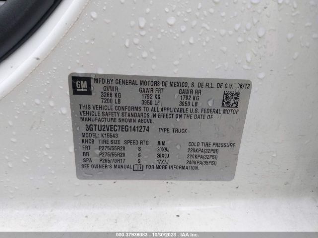 Photo 8 VIN: 3GTU2VEC7EG141274 - GMC SIERRA 1500 