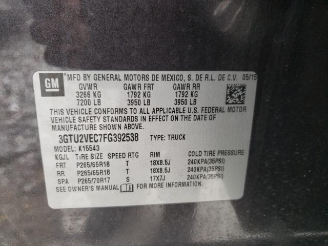 Photo 9 VIN: 3GTU2VEC7FG392538 - GMC SIERRA K15 