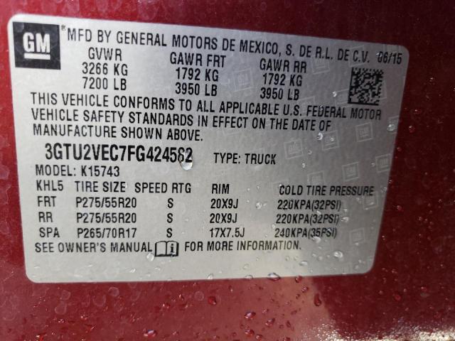 Photo 11 VIN: 3GTU2VEC7FG424582 - GMC SIERRA K15 