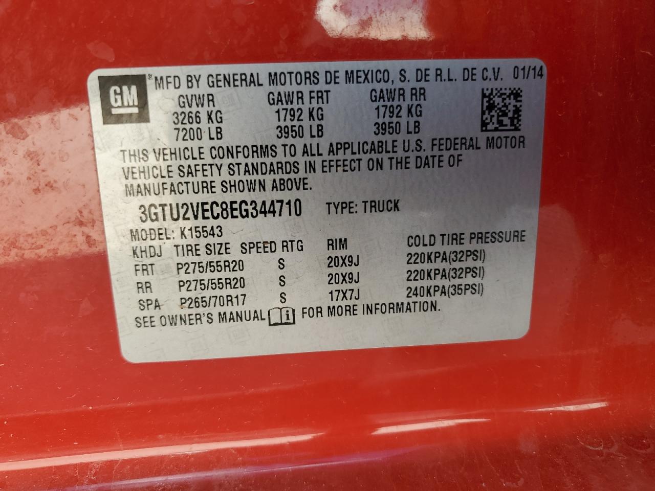 Photo 11 VIN: 3GTU2VEC8EG344710 - GMC SIERRA 