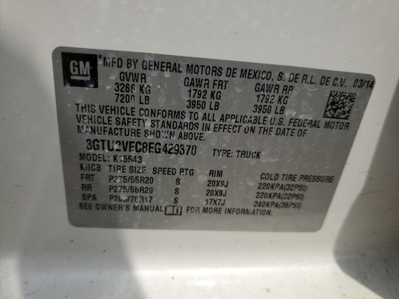 Photo 11 VIN: 3GTU2VEC8EG429370 - GMC SIERRA 