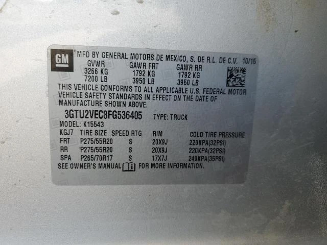 Photo 11 VIN: 3GTU2VEC8FG536405 - GMC SIERRA K15 