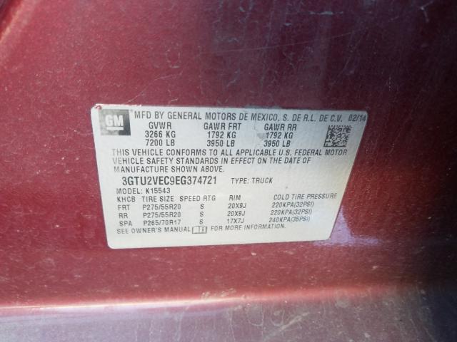 Photo 9 VIN: 3GTU2VEC9EG374721 - GMC SIERRA K15 