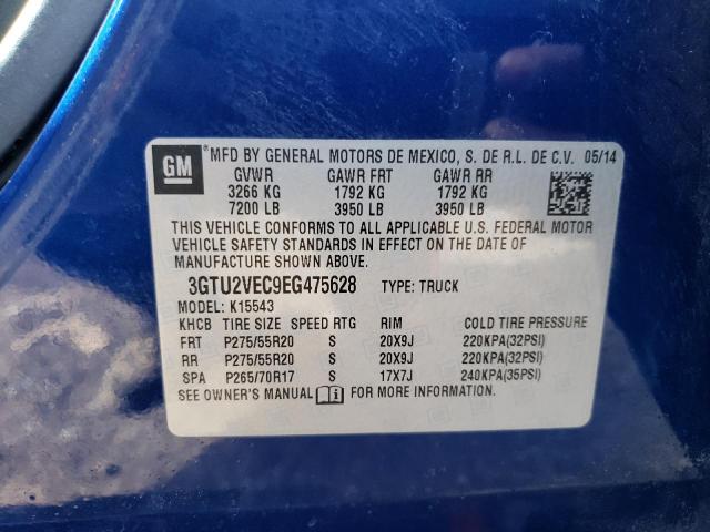 Photo 12 VIN: 3GTU2VEC9EG475628 - GMC SIERRA1500 