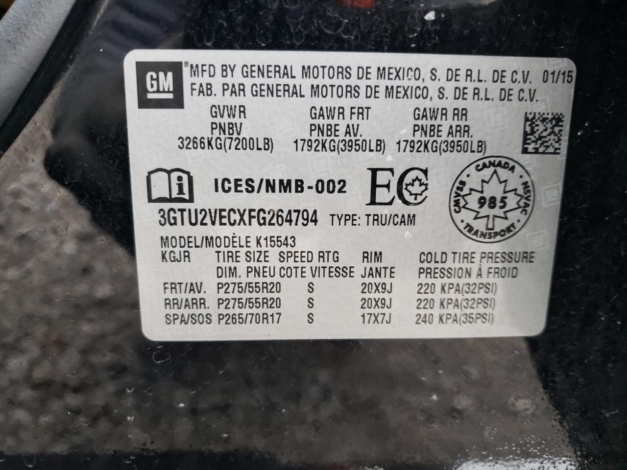 Photo 11 VIN: 3GTU2VECXFG264794 - GMC SIERRA 