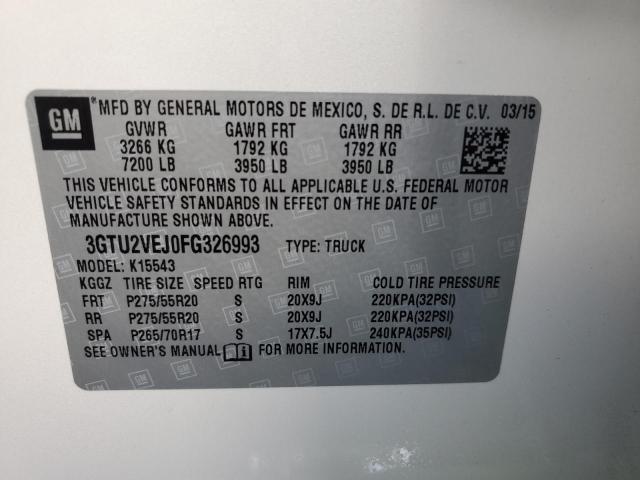 Photo 9 VIN: 3GTU2VEJ0FG326993 - GMC SIERRA K15 