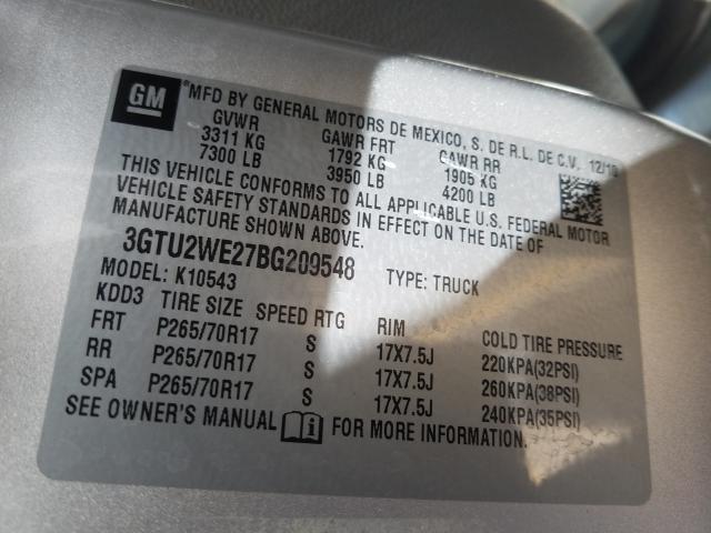 Photo 9 VIN: 3GTU2WE27BG209548 - GMC SIERRA K15 