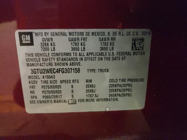 Photo 9 VIN: 3GTU2WEC4FG307158 - GMC SIERRA K15 