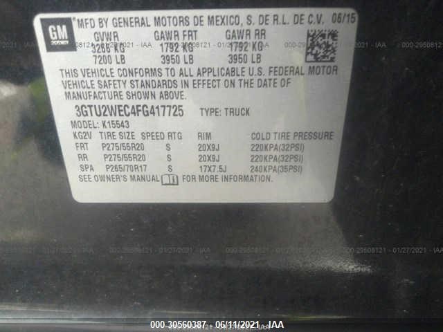 Photo 8 VIN: 3GTU2WEC4FG417725 - GMC SIERRA 1500 