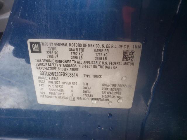 Photo 11 VIN: 3GTU2WEJ0FG203314 - GMC SIERRA 