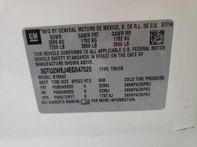 Photo 9 VIN: 3GTU2WEJ4EG547520 - GMC SIERRA 150 