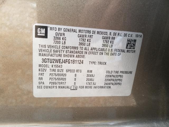 Photo 9 VIN: 3GTU2WEJ4FG181124 - GMC SIERRA K15 