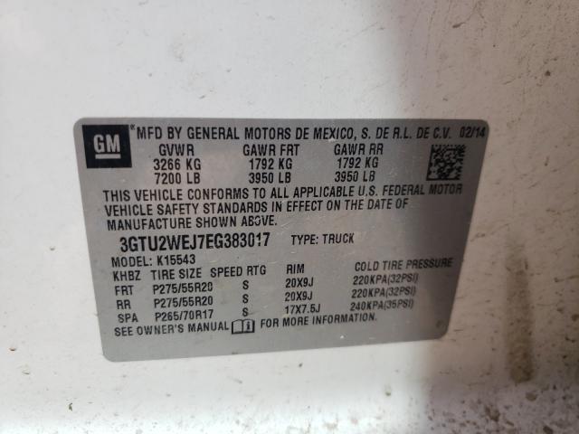 Photo 9 VIN: 3GTU2WEJ7EG383017 - GMC SIERRA K15 