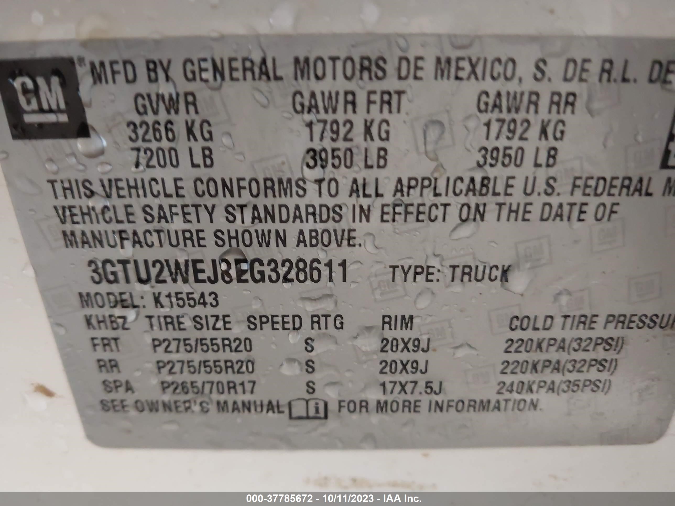 Photo 8 VIN: 3GTU2WEJ8EG328611 - GMC SIERRA 1500 