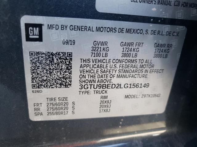 Photo 11 VIN: 3GTU9BED2LG156149 - GMC SIERRA 