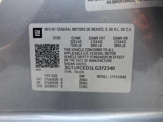 Photo 11 VIN: 3GTU9CED1LG372340 - GMC SIERRA 