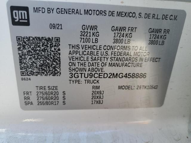 Photo 9 VIN: 3GTU9CED2MG458886 - GMC SIERRA 1500 