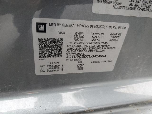 Photo 12 VIN: 3GTU9CED7LG414994 - GMC SIERRA 