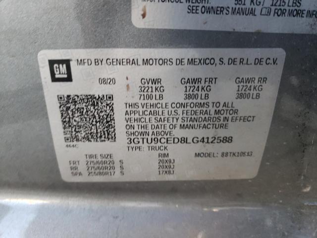 Photo 12 VIN: 3GTU9CED8LG412588 - GMC SIERRA 