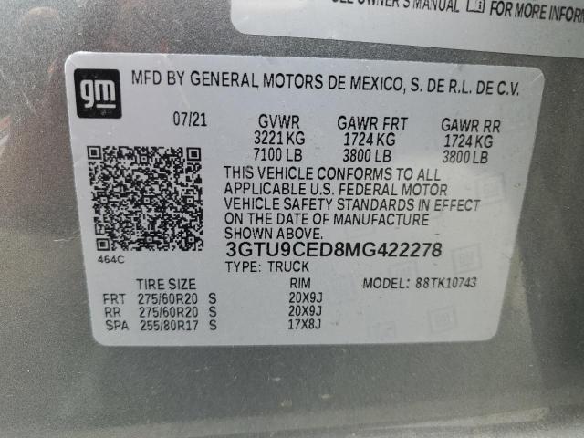 Photo 11 VIN: 3GTU9CED8MG422278 - GMC SIERRA 