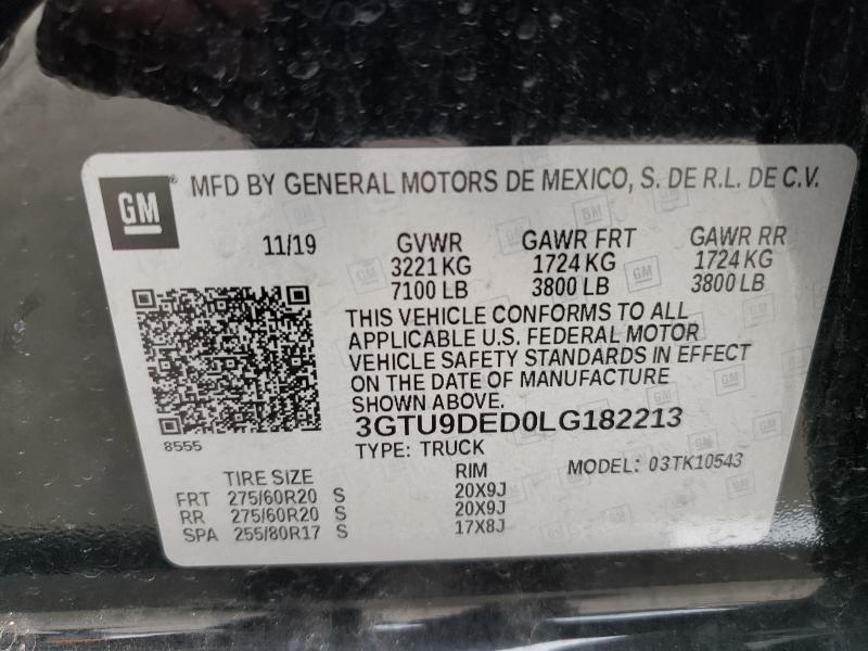 Photo 9 VIN: 3GTU9DED0LG182213 - GMC SIERRA K15 