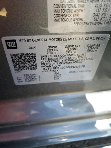 Photo 11 VIN: 3GTU9DED0MG326649 - GMC SIERRA 