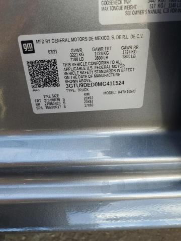 Photo 12 VIN: 3GTU9DED0MG411524 - GMC SIERRA 