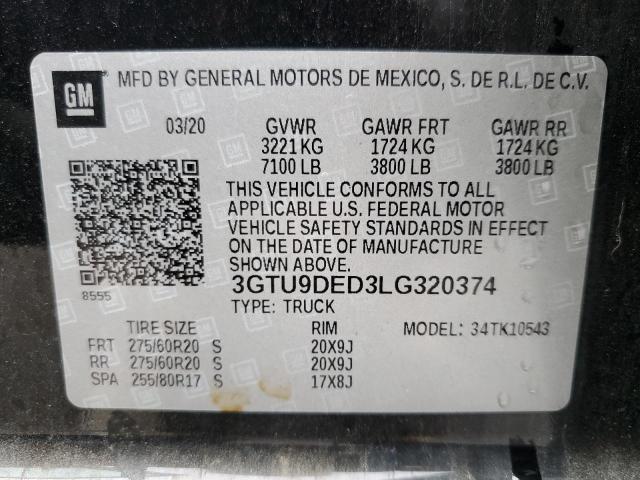 Photo 9 VIN: 3GTU9DED3LG320374 - GMC SIERRA K15 