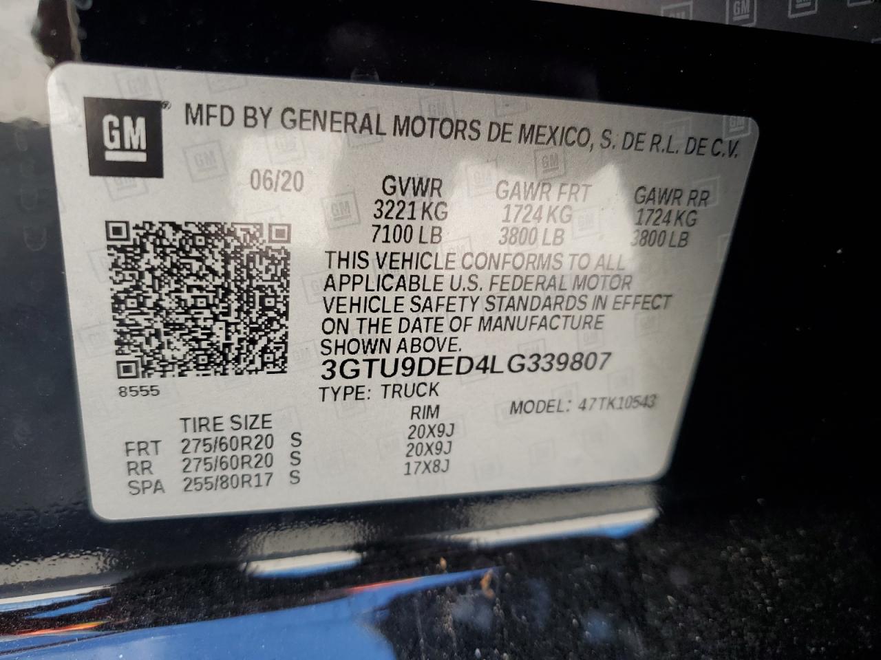 Photo 12 VIN: 3GTU9DED4LG339807 - GMC SIERRA 