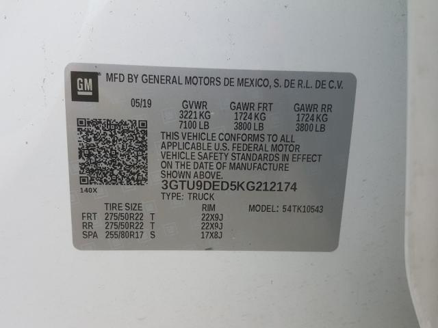 Photo 9 VIN: 3GTU9DED5KG212174 - GMC SIERRA K15 