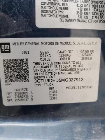 Photo 11 VIN: 3GTU9DED5MG327912 - GMC SIERRA 