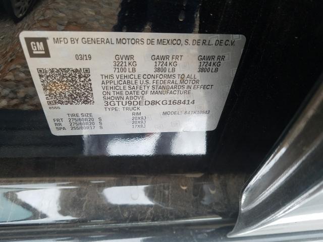 Photo 9 VIN: 3GTU9DED8KG168414 - GMC SIERRA K15 