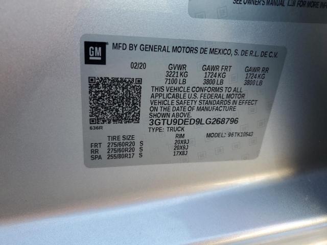 Photo 11 VIN: 3GTU9DED9LG268796 - GMC SIERRA 