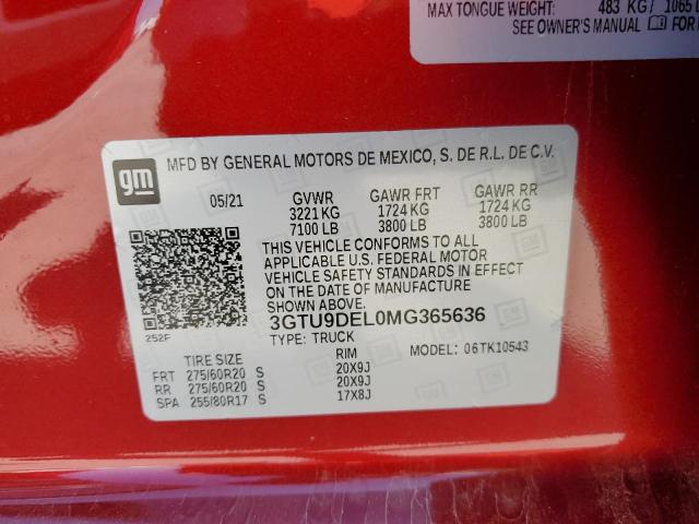 Photo 11 VIN: 3GTU9DEL0MG365636 - GMC SIERRA K15 