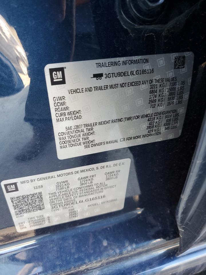 Photo 11 VIN: 3GTU9DEL6LG165116 - GMC SIERRA 