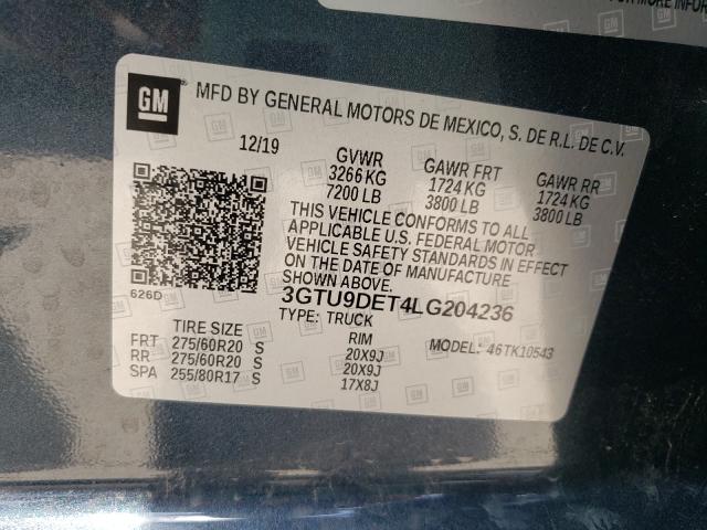 Photo 9 VIN: 3GTU9DET4LG204236 - GMC SIERRA K15 