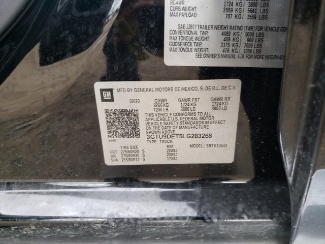 Photo 9 VIN: 3GTU9DET5LG283268 - GMC SIERRA K15 