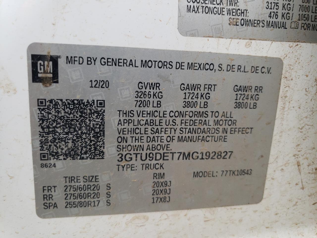 Photo 11 VIN: 3GTU9DET7MG192827 - GMC SIERRA 