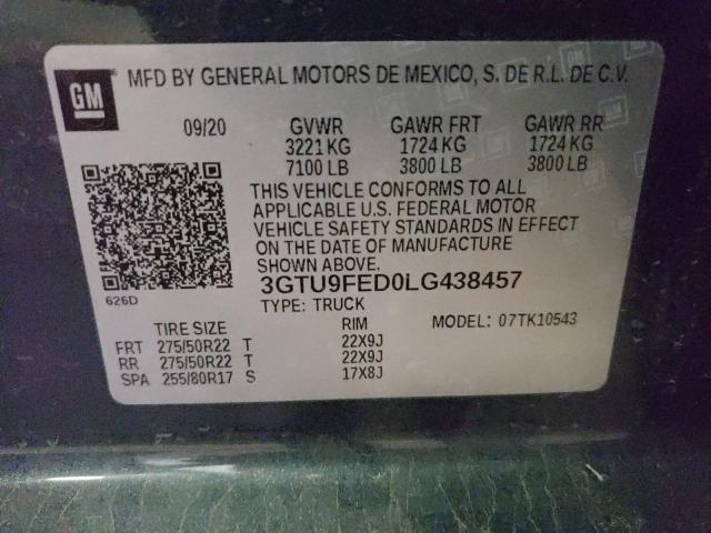 Photo 9 VIN: 3GTU9FED0LG438457 - GMC SIERRA K15 