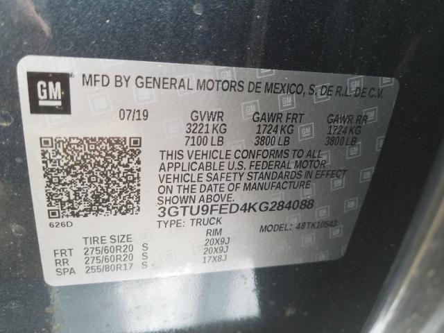 Photo 9 VIN: 3GTU9FED4KG284088 - GMC SIERRA K15 