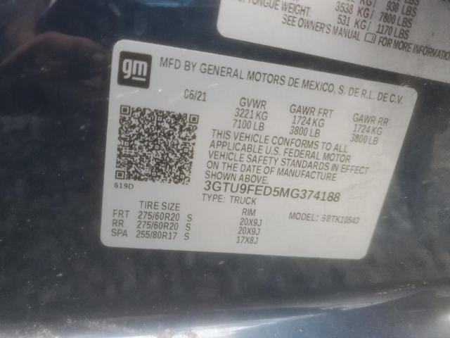 Photo 11 VIN: 3GTU9FED5MG374188 - GMC SIERRA 