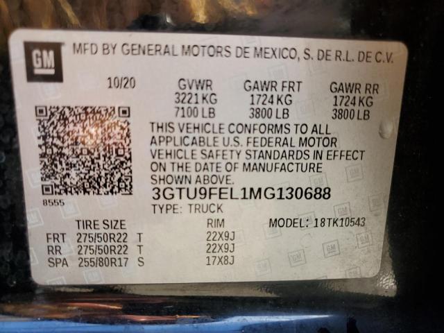 Photo 11 VIN: 3GTU9FEL1MG130688 - GMC SIERRA 