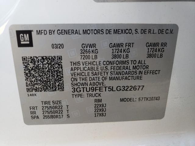 Photo 9 VIN: 3GTU9FET5LG322677 - GMC SIERRA K15 