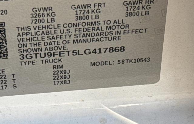 Photo 9 VIN: 3GTU9FET5LG417868 - GMC SIERRA K15 