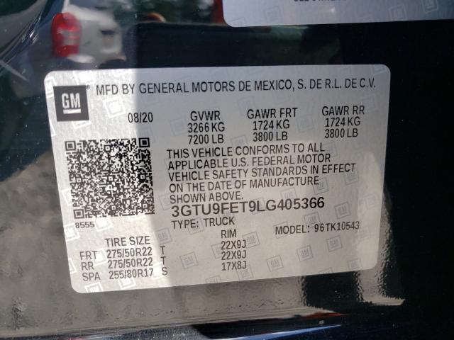 Photo 9 VIN: 3GTU9FET9LG405366 - GMC SIERRA K15 