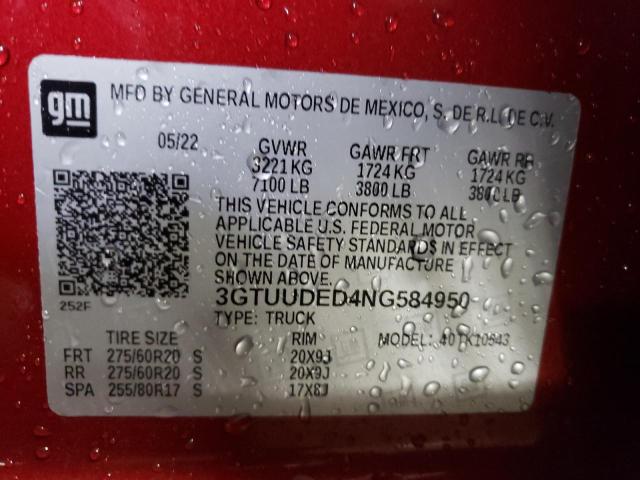 Photo 11 VIN: 3GTUUDED4NG584950 - GMC SIERRA K15 