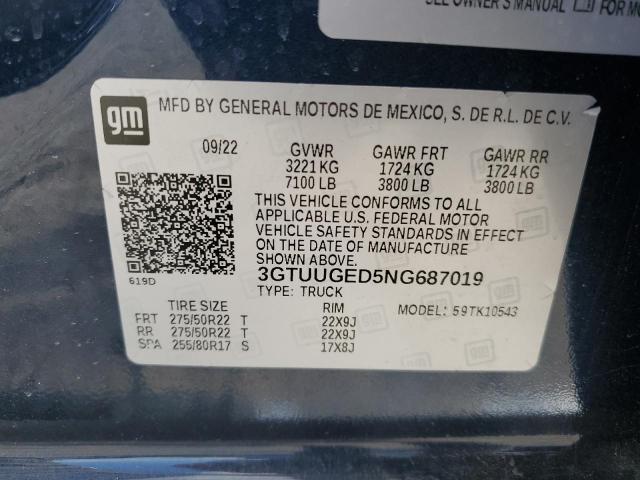 Photo 12 VIN: 3GTUUGED5NG687019 - GMC SIERRA K15 