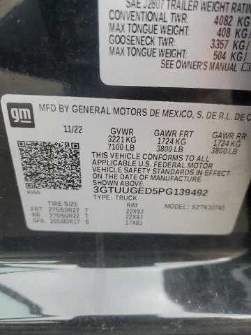 Photo 11 VIN: 3GTUUGED5PG139492 - GMC SIERRA K15 