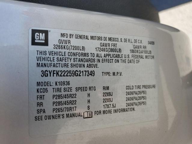 Photo 11 VIN: 3GYFK22259G217349 - CADILLAC ESCALADE E 