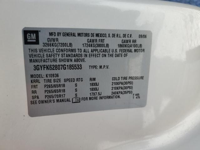 Photo 12 VIN: 3GYFK62807G185533 - CADILLAC ESCALADE E 